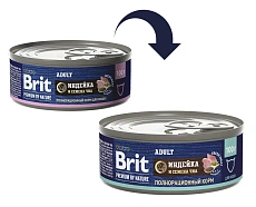 Brit Premium by Nature консервы для кошек (Индейка и семена чиа)